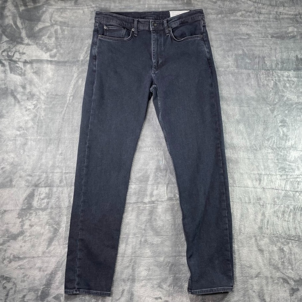 Rag & Bone Jeans Mens 33x32 Blue Fit 2 Slim Straight Dark Wash Stretch Denim